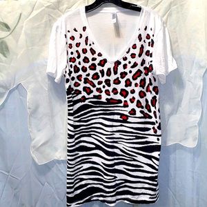 MAC & BELLE POLY/RAYON TEE-SHIRT DRESS SZ L